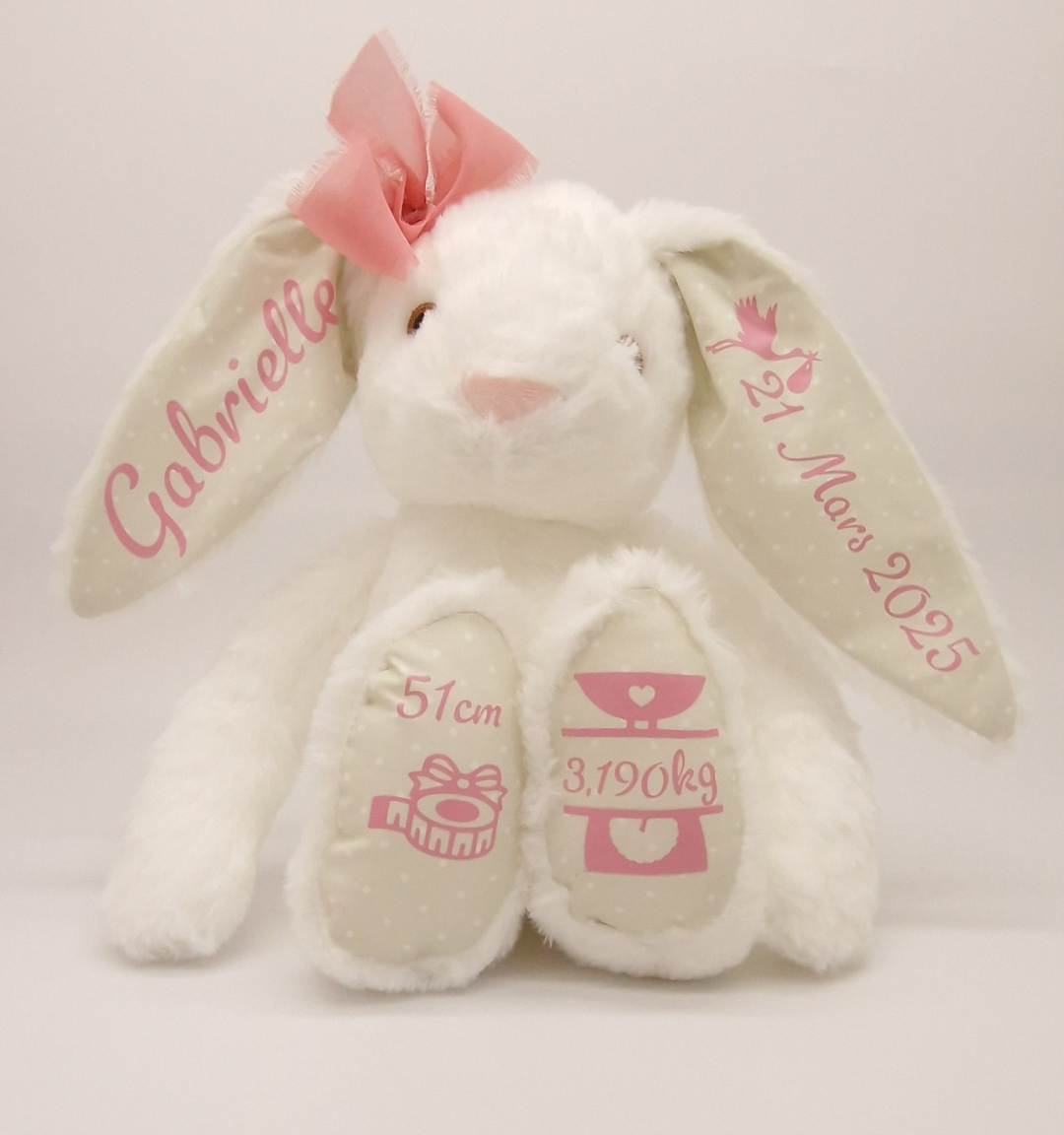 Doudou personnalisable blanc