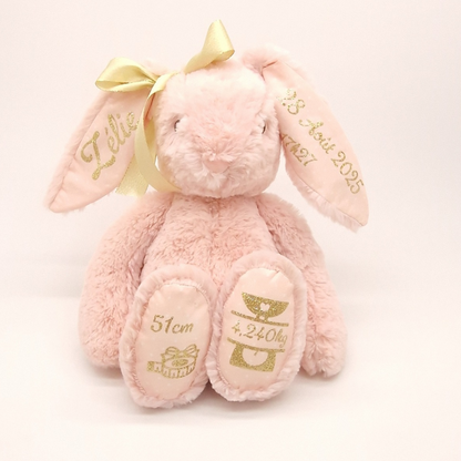 Doudou personnalisable rose