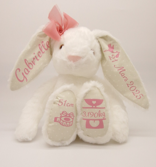 Doudou personnalisable blanc