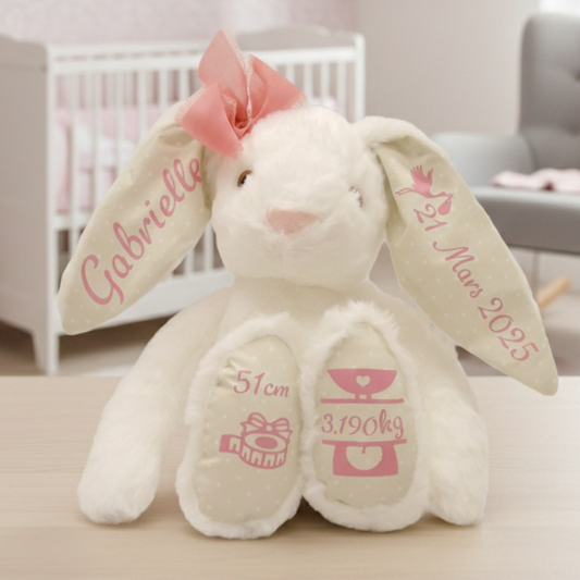 Doudou personnalisable blanc