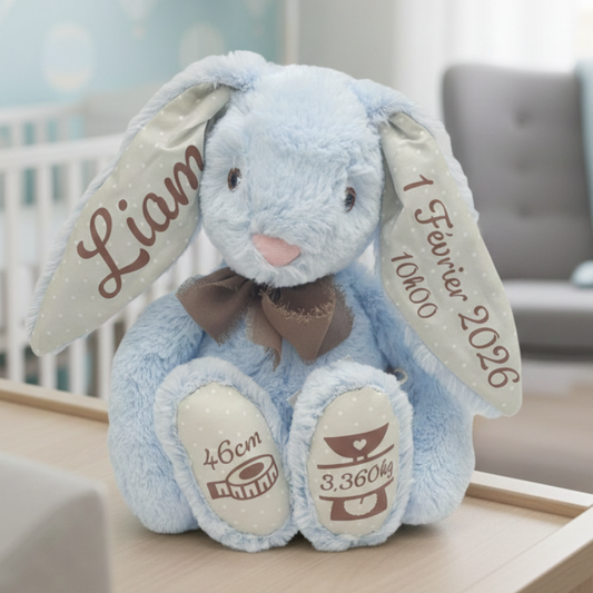 Doudou personnalisable bleu