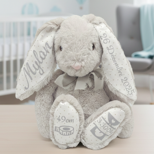 Doudou personnalisable gris
