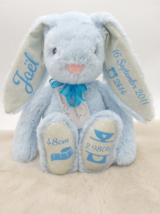 Doudou personnalisable bleu
